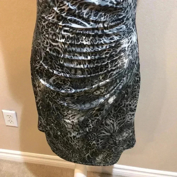 Boston Proper Ultra Sexy Jersey Drape Neck Sheath Dress Cinched Waist-S - Picture 6 of 8